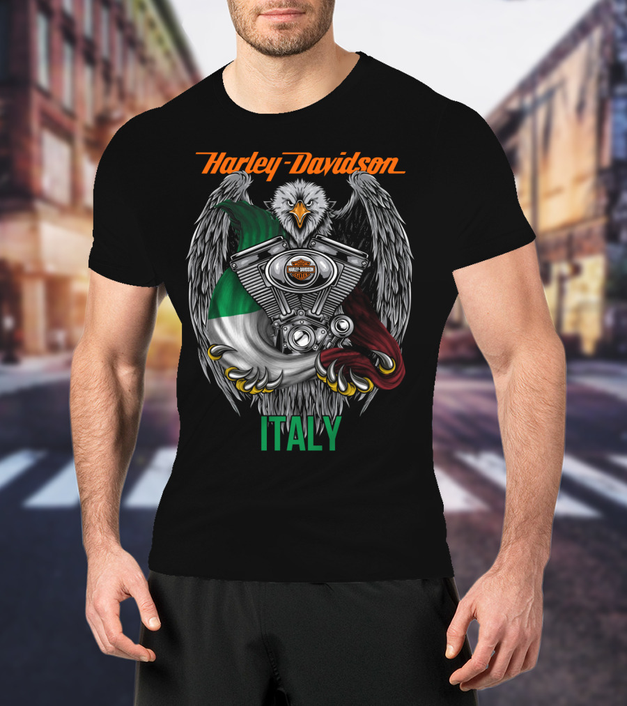 Harley Davidson Italy Eagle Engine T-Shirt