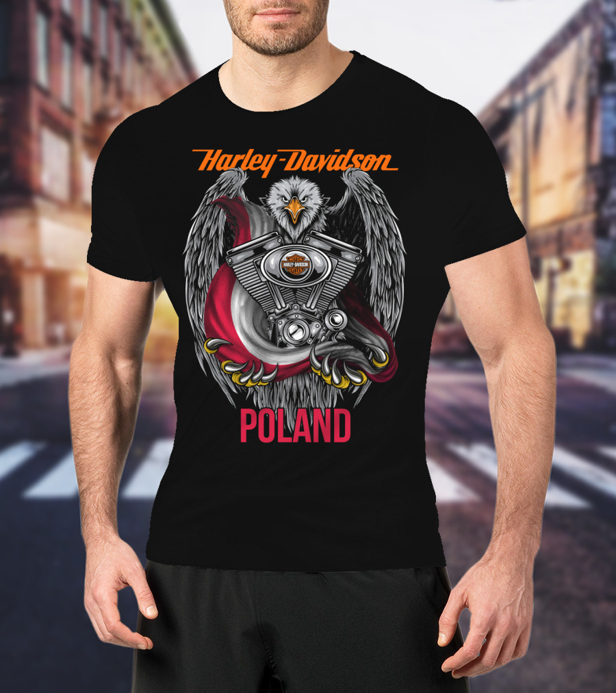 Harley Davidson Poland Eagle Engine T-Shirt