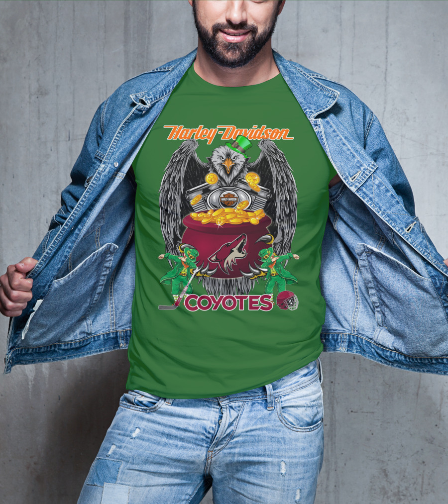 Harley Davidson Coyotes Nhl Arizona St. Patrick's Day T-Shirt