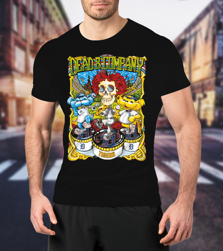 Dead & Company Detroit Tigers D Collaboration 61 Mlb T-Shirt
