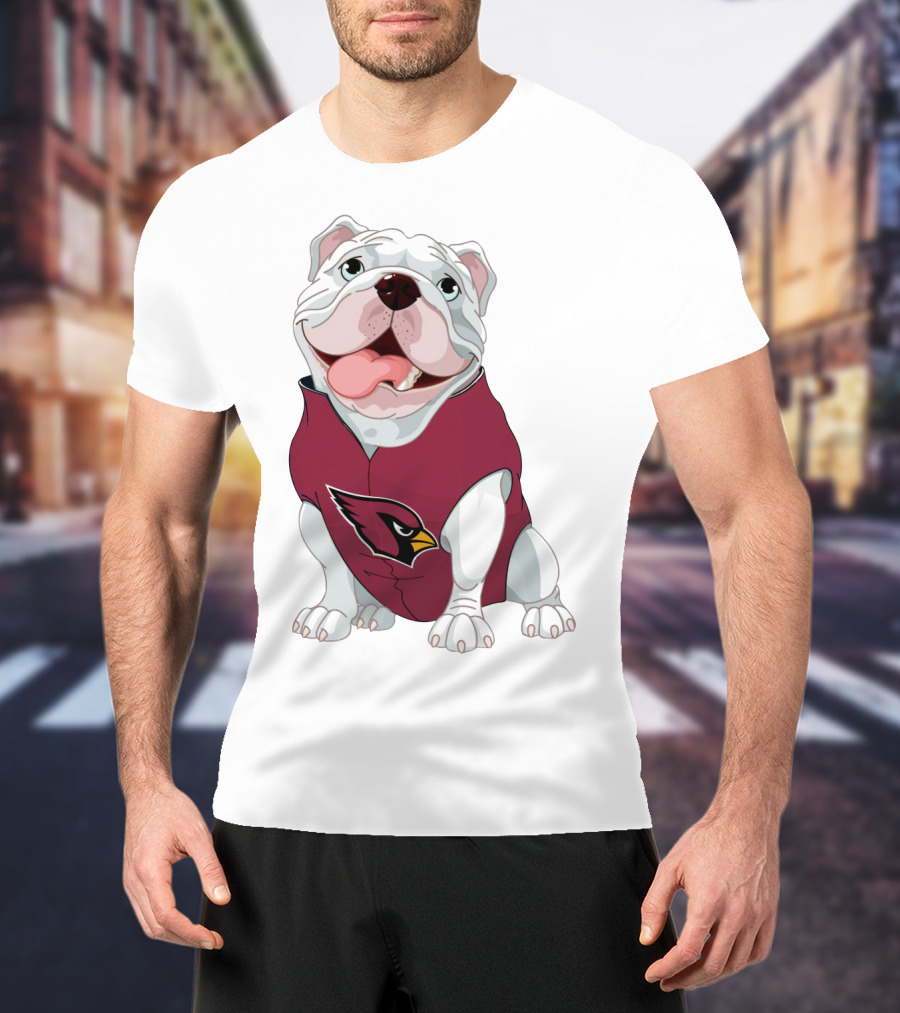 Arizona Cardinals Bulldog In Team Jersey T-Shirt