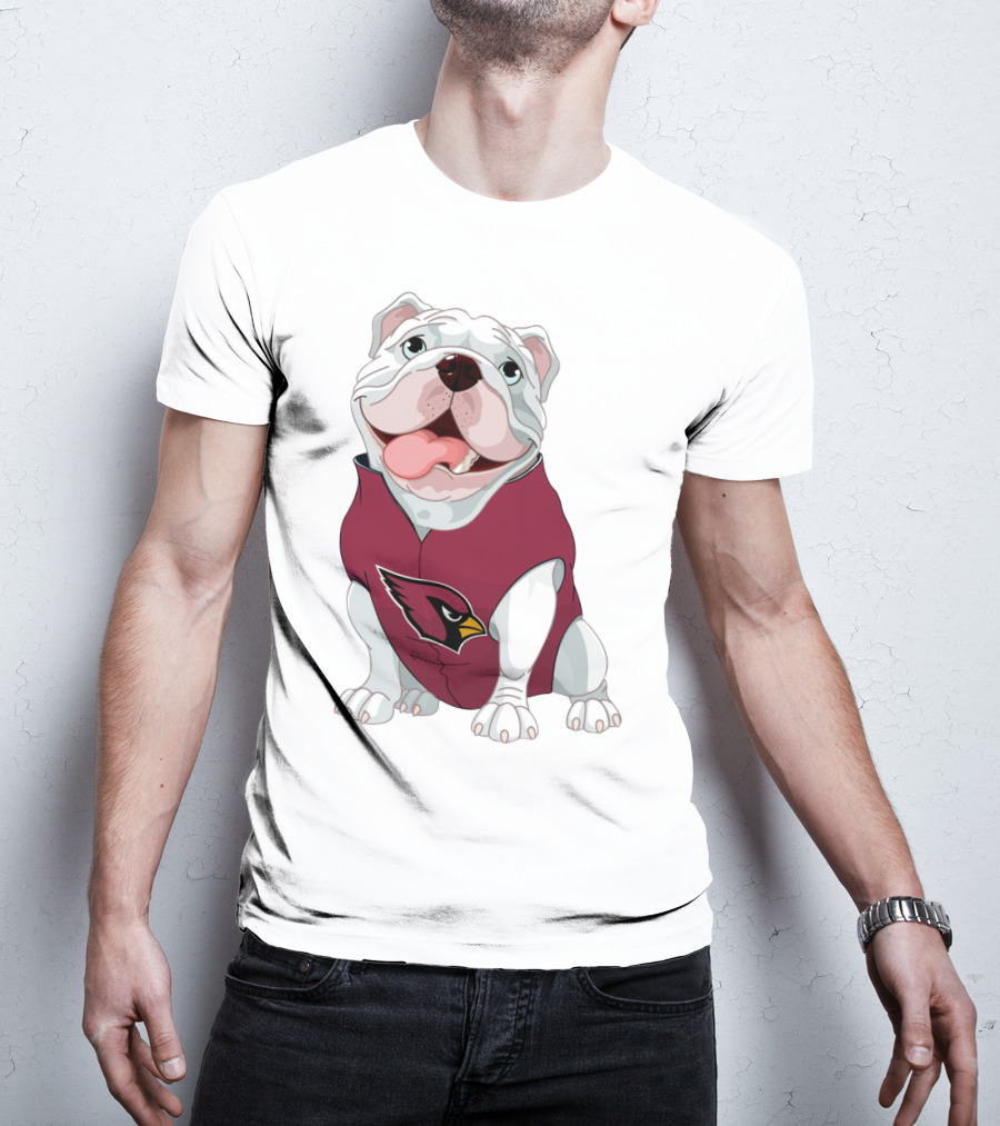 Arizona Cardinals Bulldog In Team Jersey T-Shirt