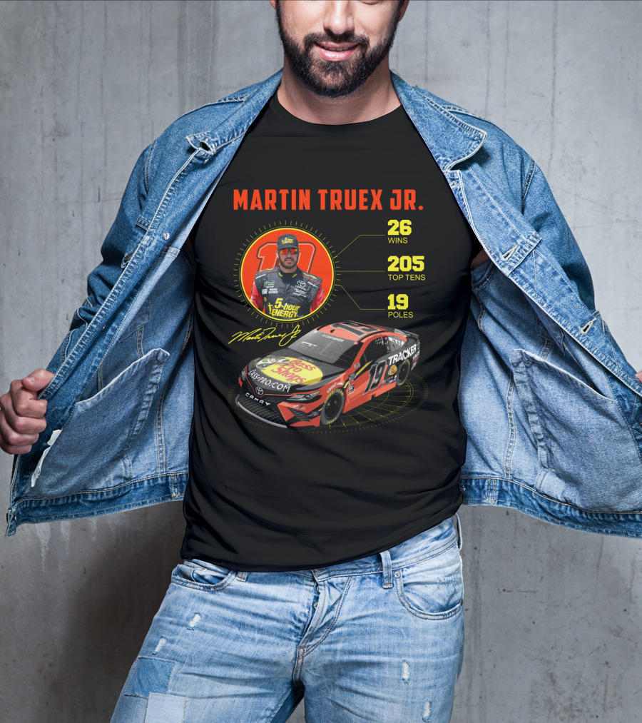 Martin Truex Jr. 26 Wins 205 Top Tens 19 Poles Nascar Racing T-Shirt