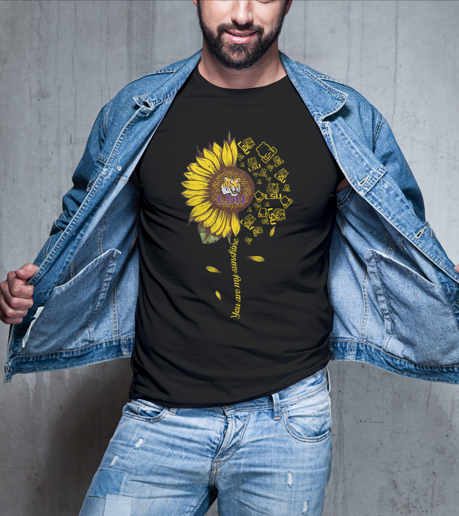 Lsu Tiger Sunflower You Are My Sunshine Ncaa T-Shirt