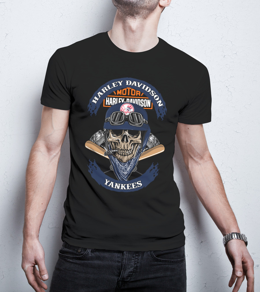 Harley Davidson Motor Yankees T-Shirt