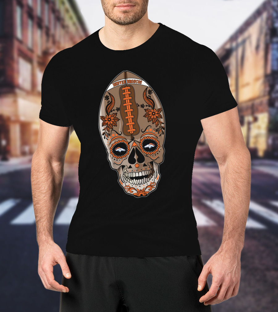 Denver Broncos Sugar Skull 97 01 Db T-Shirt