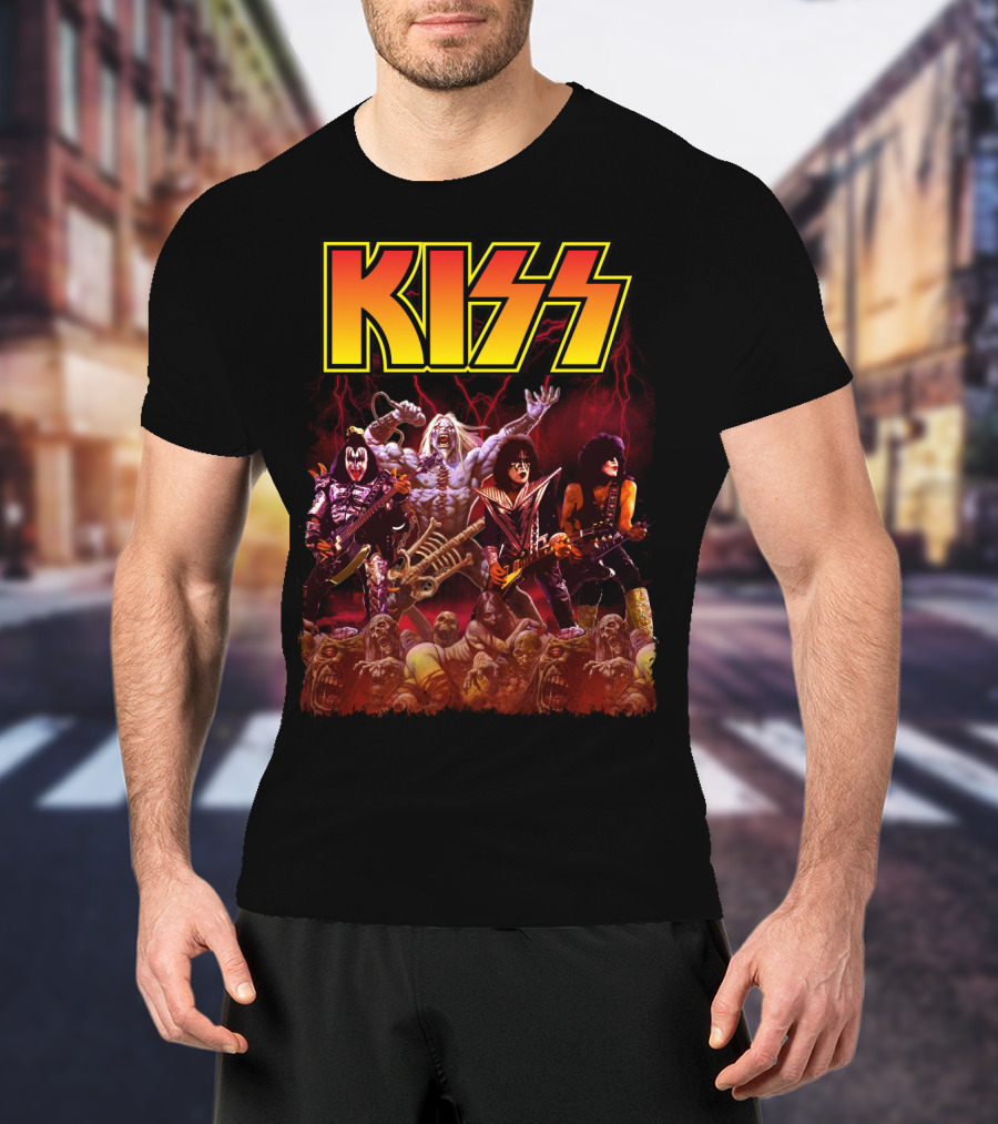 Kiss Band Metal Apocalyptic Monster Rock Warriors T-Shirt