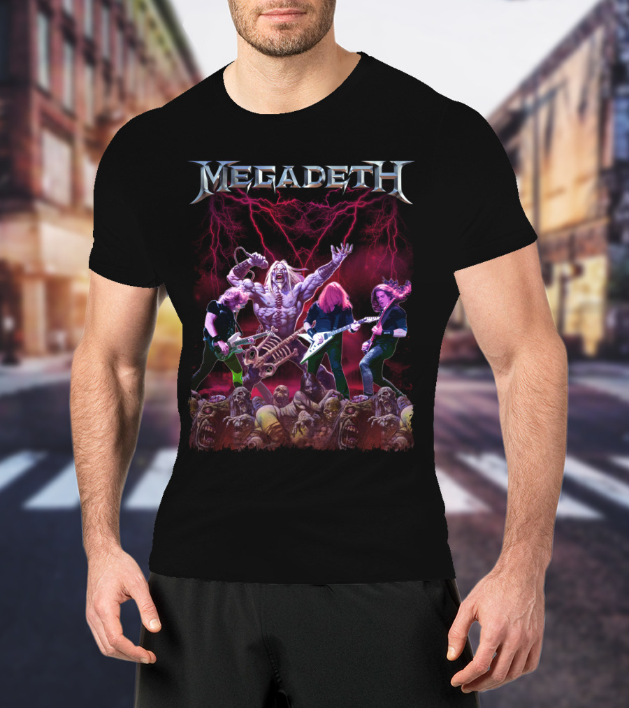 Megadeth Zombie Apocalypse Heavy Metal Concert T-Shirt
