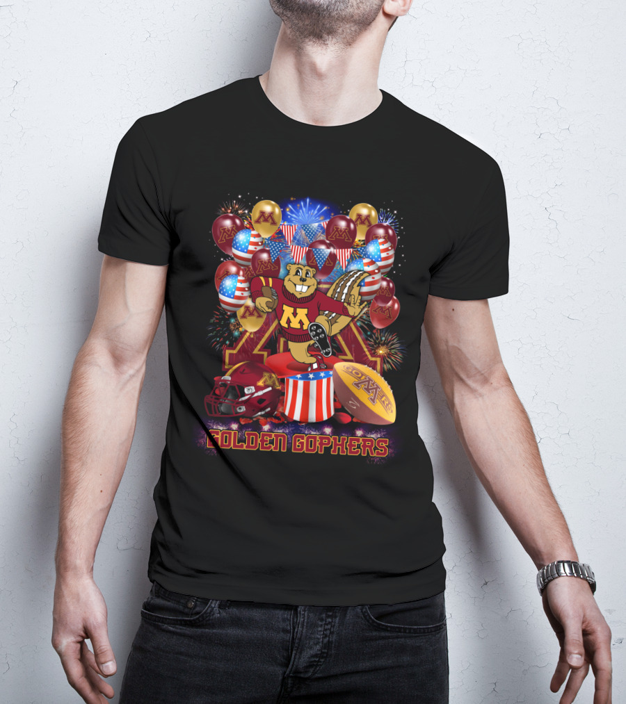 Ncaa2 Minnesota Golden Gophers Fireworks Celebration Mascot T-Shirt