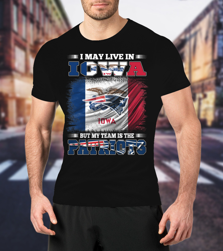 Iowa Residents Supporting The New England Patriots Flag T-Shirt