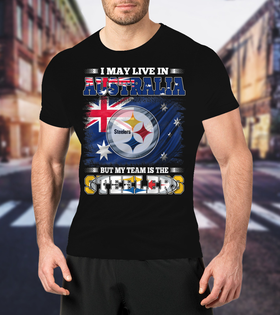 Australia Pride With Steelers Loyalty Fusion T-Shirt