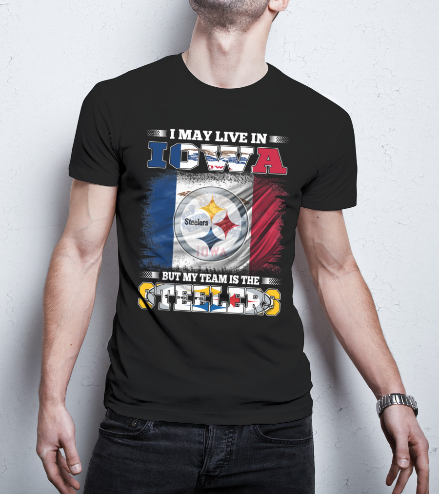 Iowa Resident Proudly Supporting Steelers With Team T-Shirt