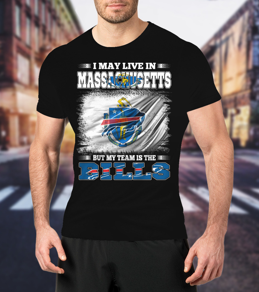 Massachusetts Resident Proudly Supports The Buffalo Bills Team T-Shirt