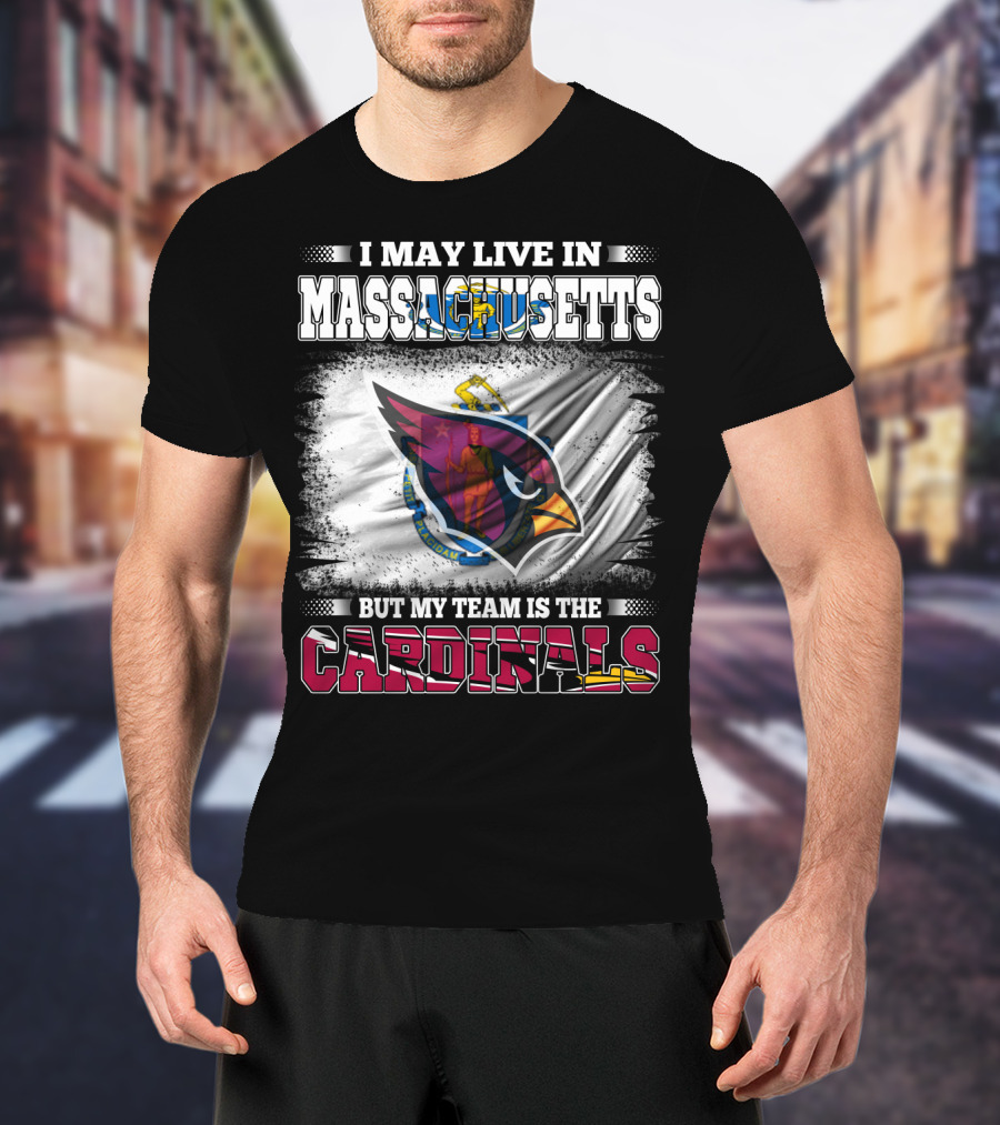 Massachusetts Resident Cardinals Supporter Sports Flag T-Shirt
