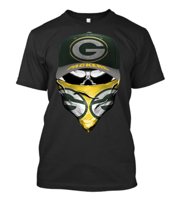 Green Bay Packers G Logo Face Mask And Hat T-Shirt