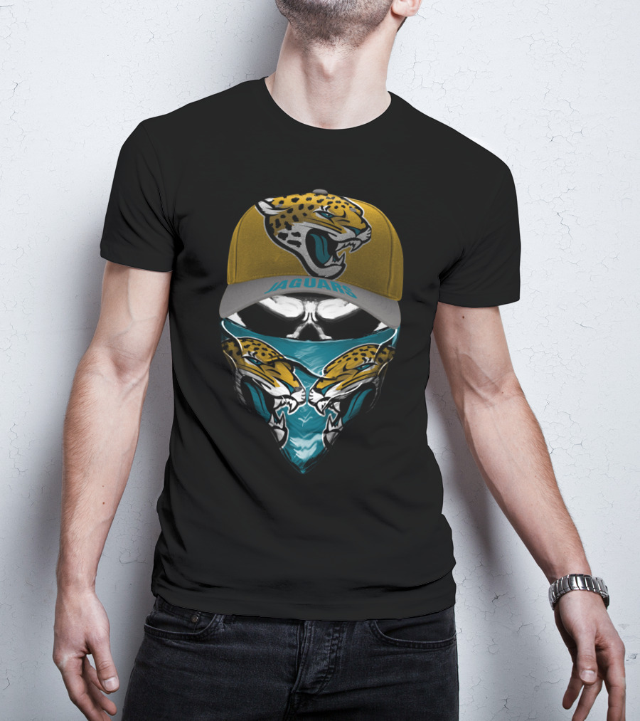 Jacksonville Jaguars Logo Cap And Bandana Combination T-Shirt
