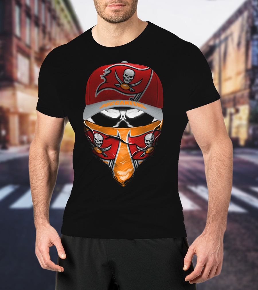 Tampa Bay Buccaneers Buccaneers Football Skull Flag Hat Bandana T-Shirt