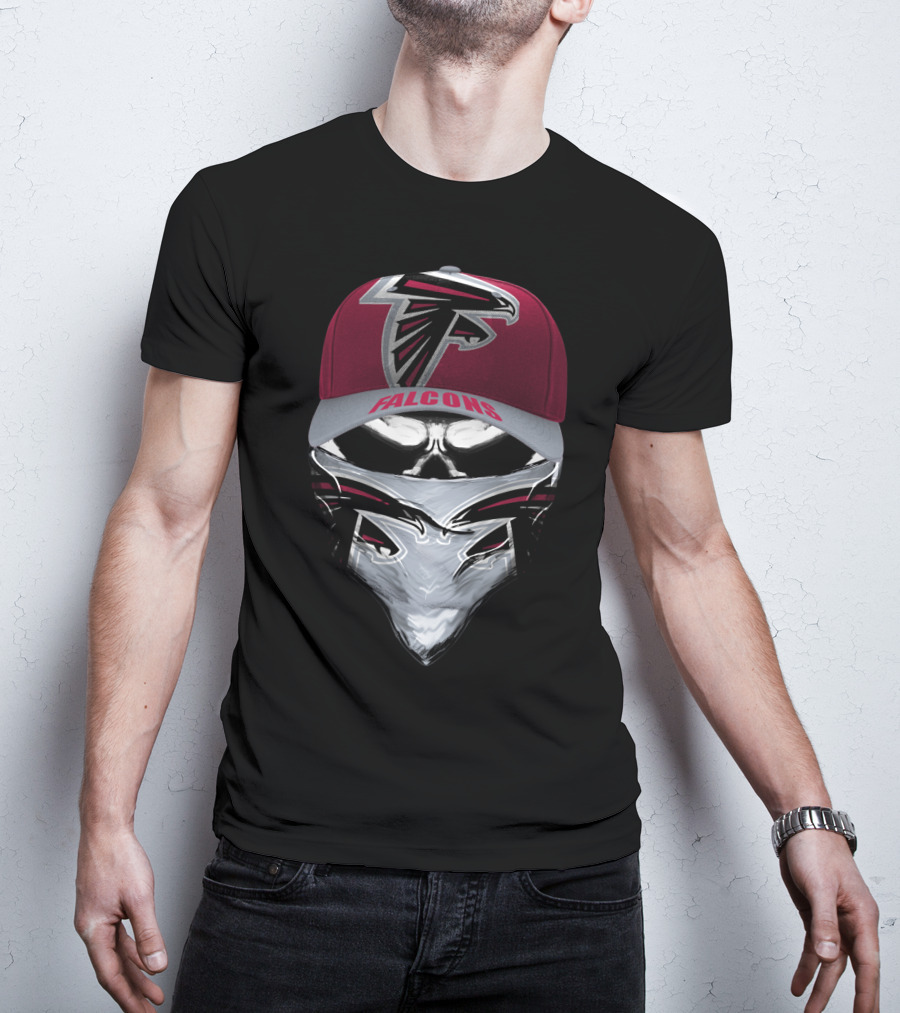 Falcons Atlanta Falcons Logo Skull Face Bandana And Cap T-Shirt