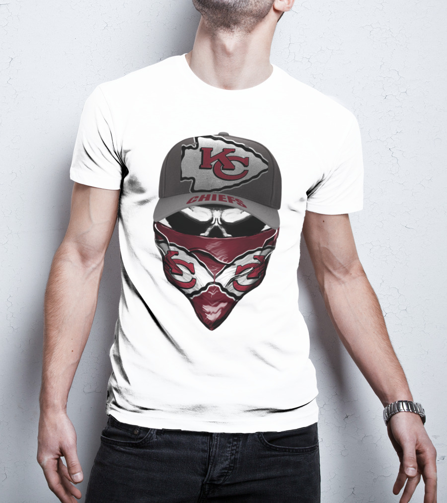 KANSAS CITY CHIEFS KC Logo Hat And Bandana Combo T-Shirt