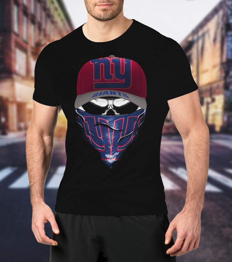 NEWYORK GIANTS NY Logo Cap And Bandana Combo T-Shirt