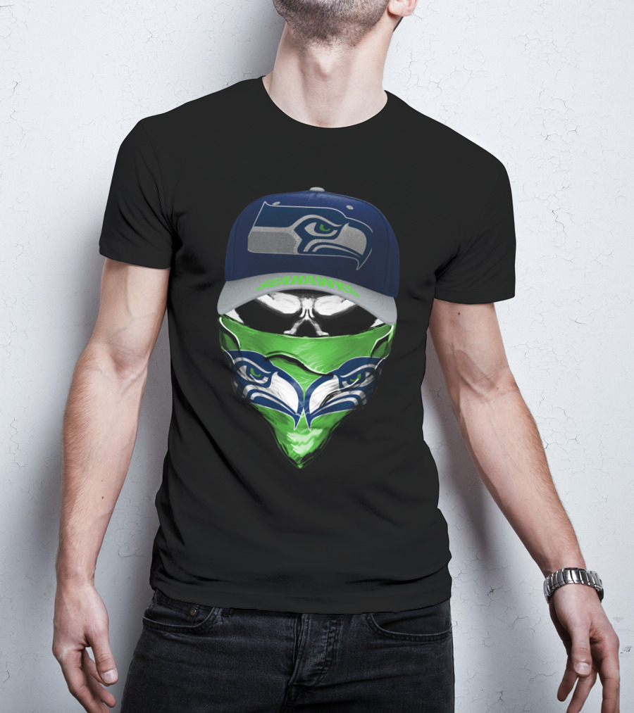 Seattle Seahawks Cap And Mask T-Shirt