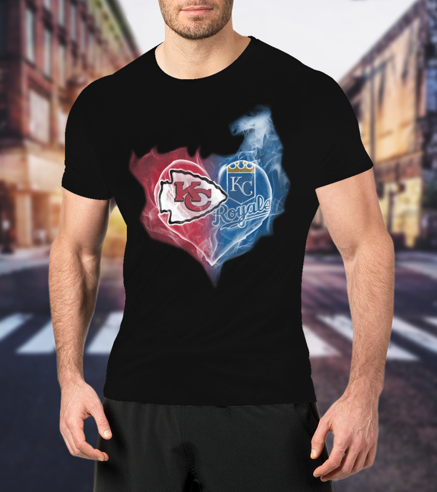 Kansas City Chiefs Royals Heart T-Shirt