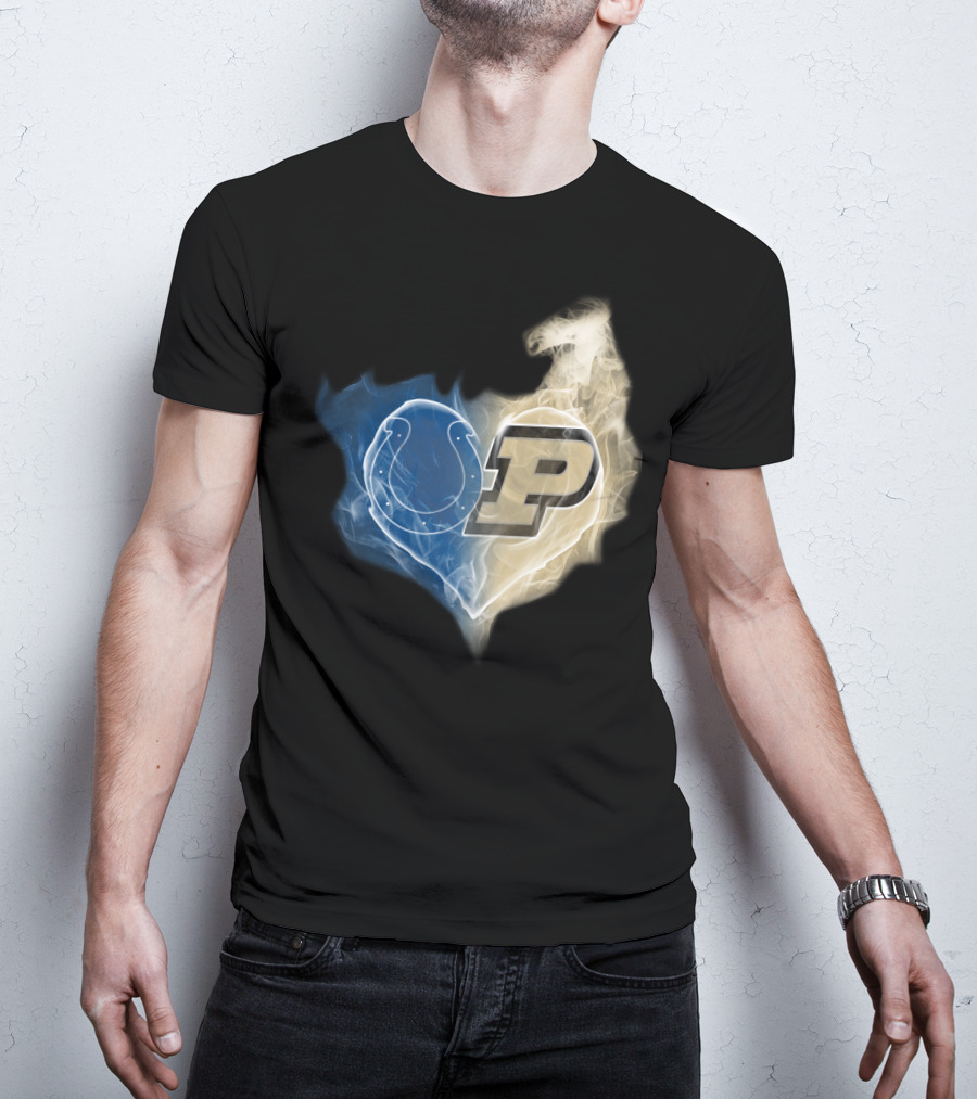 Colts Purdue Boilermakers Heart T-Shirt