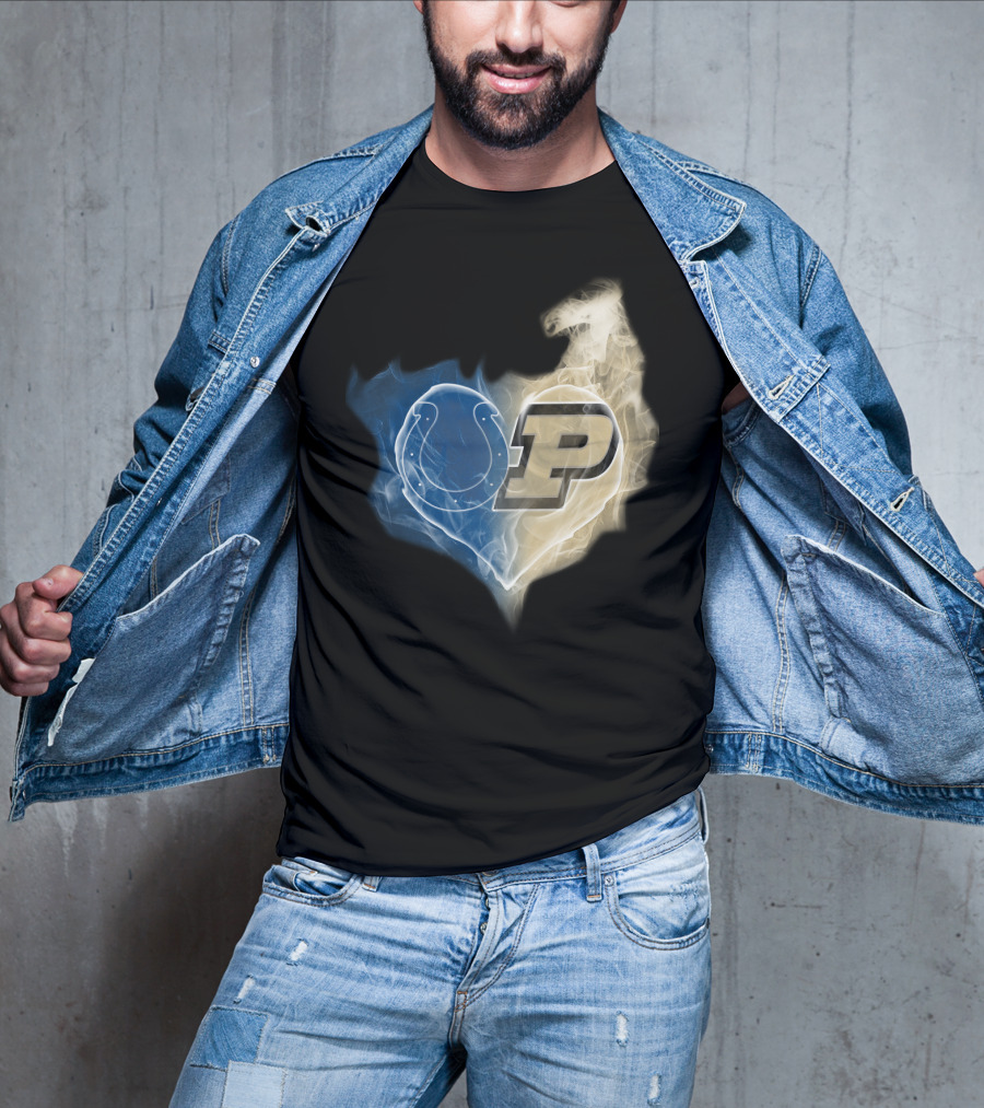 Colts Purdue Boilermakers Heart T-Shirt