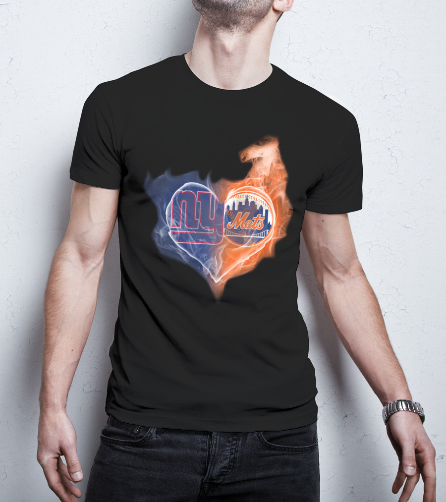 New York Giants Mets Heart T-Shirt