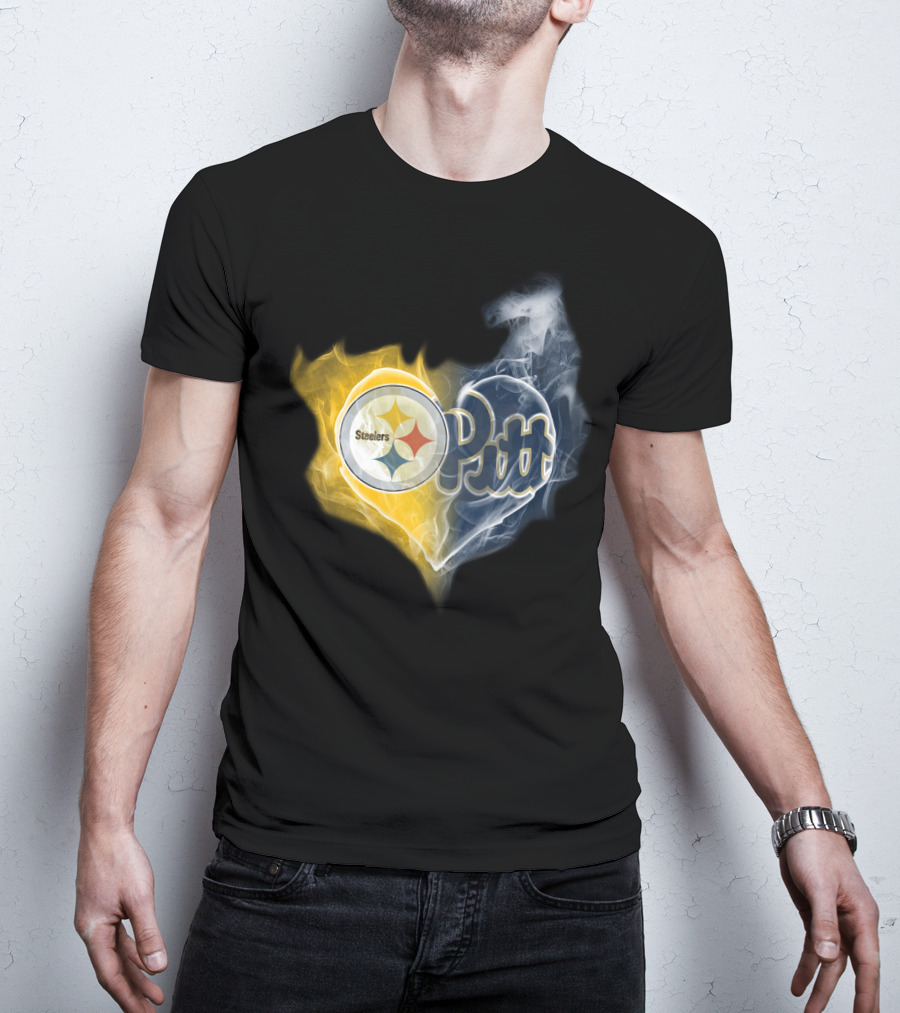 Steelers Pitt Heart Blend T-Shirt