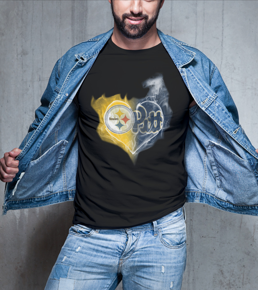 Steelers Pitt Heart Blend T-Shirt