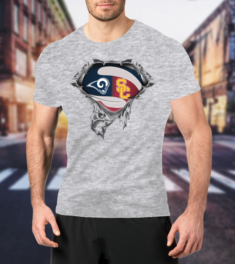 Rams Sc Trojan Logo Rip Effect T-Shirt