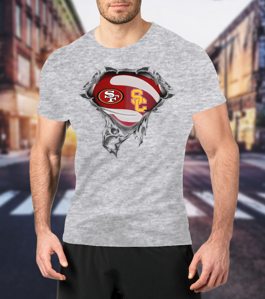 San Francisco 49ers Usc Trojans Crossover T-Shirt