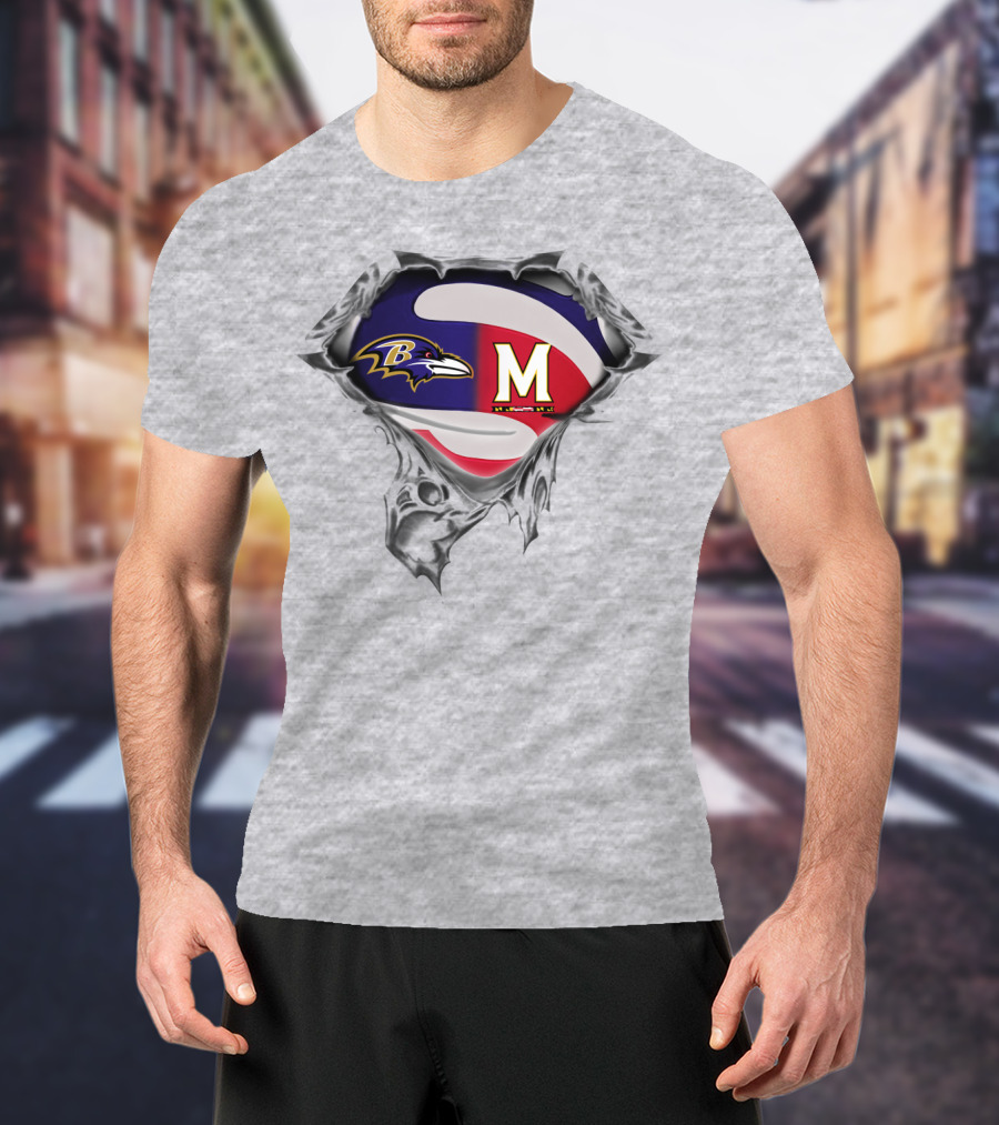 Baltimore Ravens Maryland Terrapins Crossover Super T-Shirt