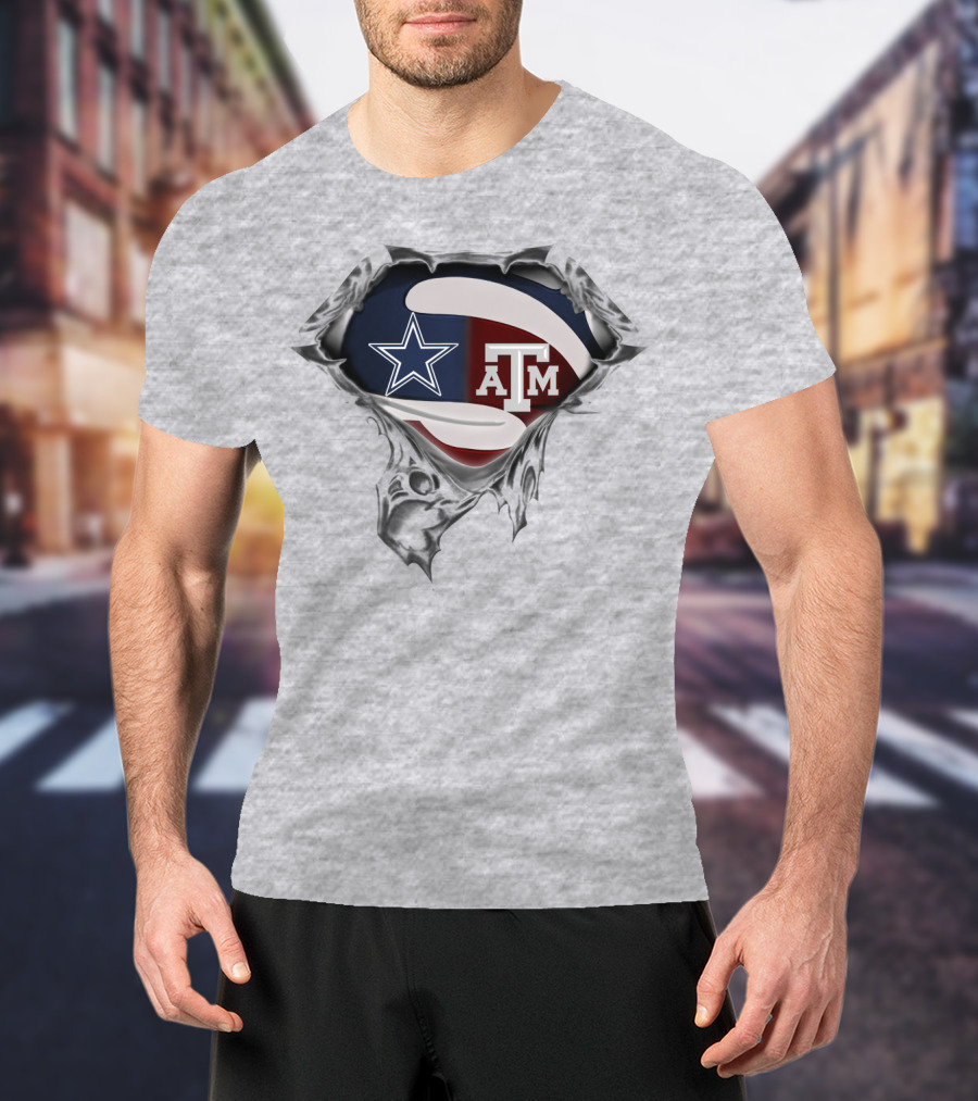 Cowboys A&M Aggies Superman T-Shirt