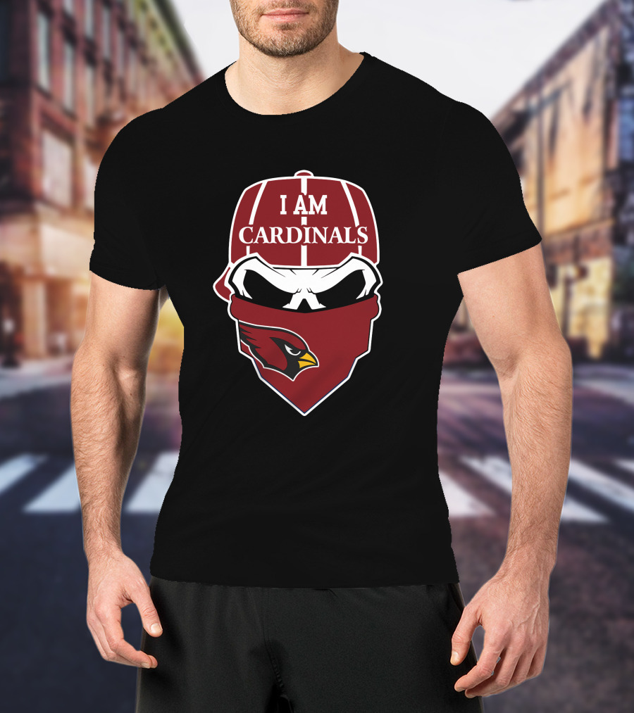 I Am Cardinals Arizona Cardinals Skull T-Shirt