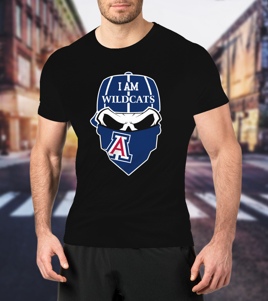 I Am Wildcats Arizona Wildcats Skull T-Shirt