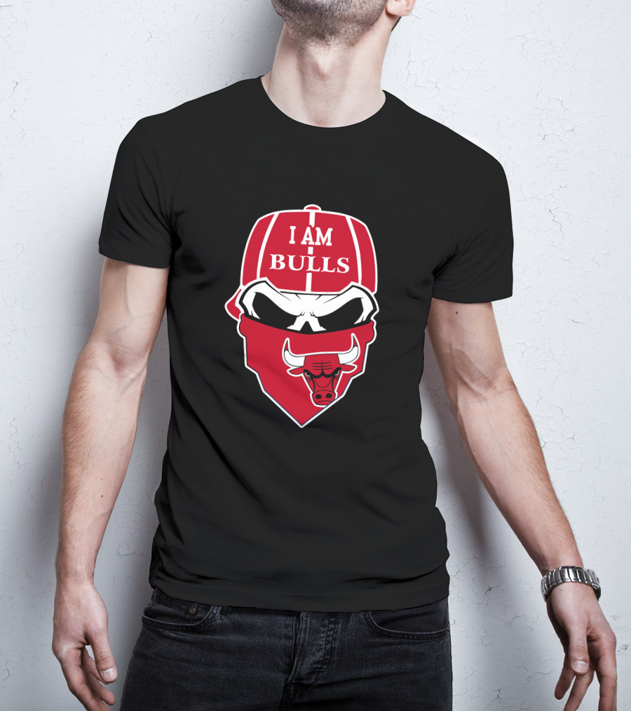 I Am Bulls Chicago Bulls Skull T-Shirt