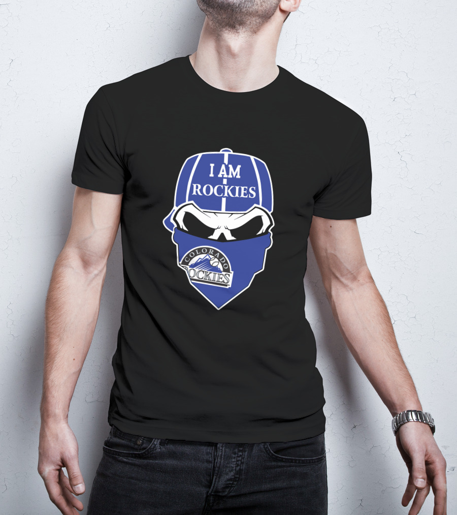 I Am Colorado Rockies Skull T-Shirt