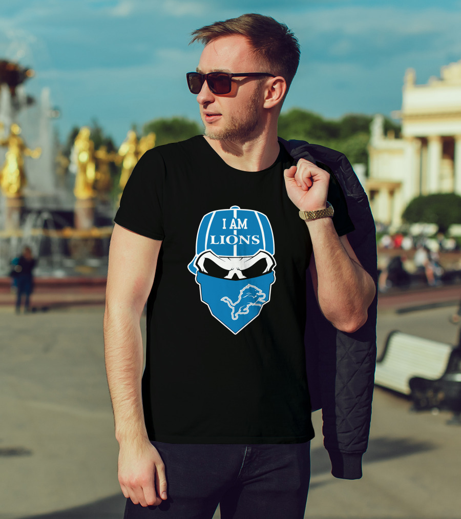 I Am Lions Detroit Lions Skull 1 T-Shirt