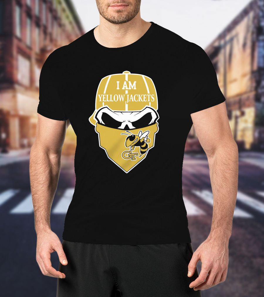 Georgia Tech Yellow Jackets Skull I Am Yellow Jackets T-Shirt