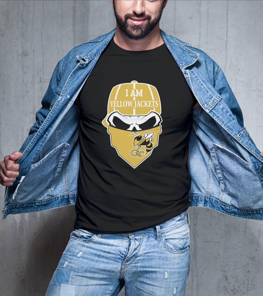 Georgia Tech Yellow Jackets Skull I Am Yellow Jackets T-Shirt