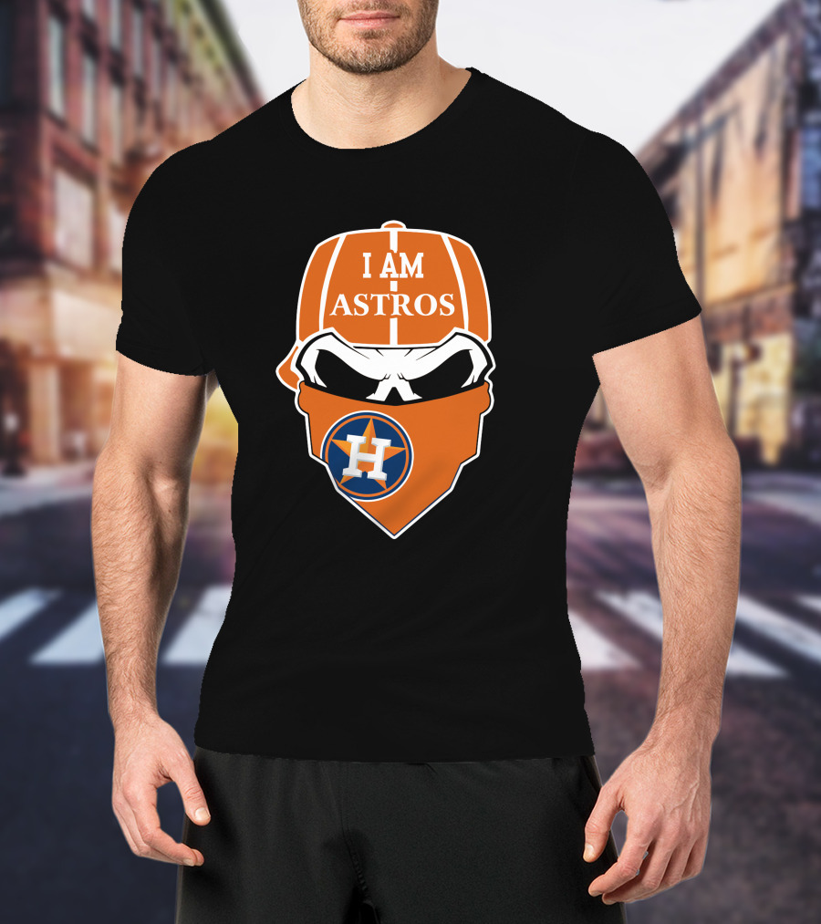 I Am Astros Houston Astros Skull T-Shirt