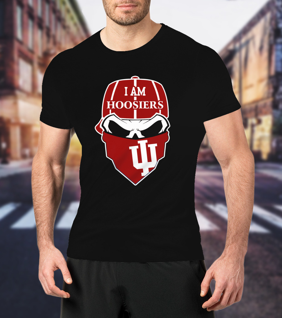 I Am Hoosiers Skull Logo Iu Indiana T-Shirt