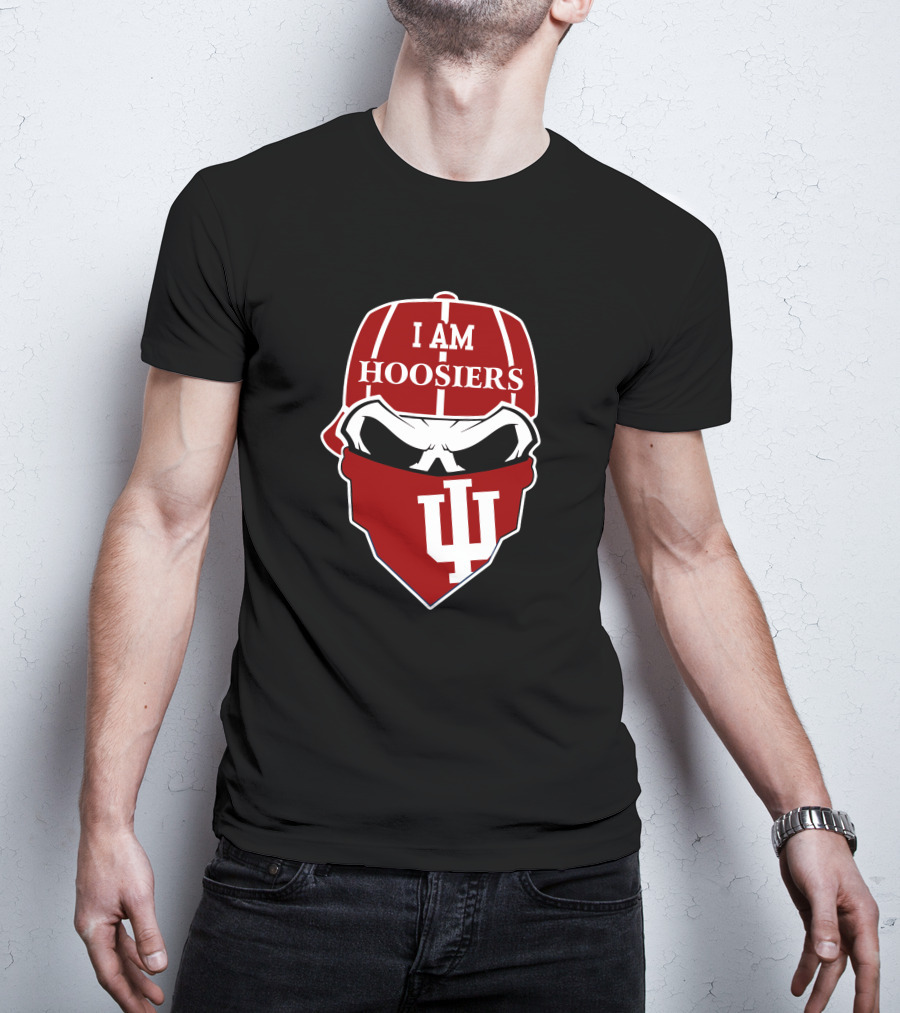I Am Hoosiers Skull Logo Iu Indiana T-Shirt