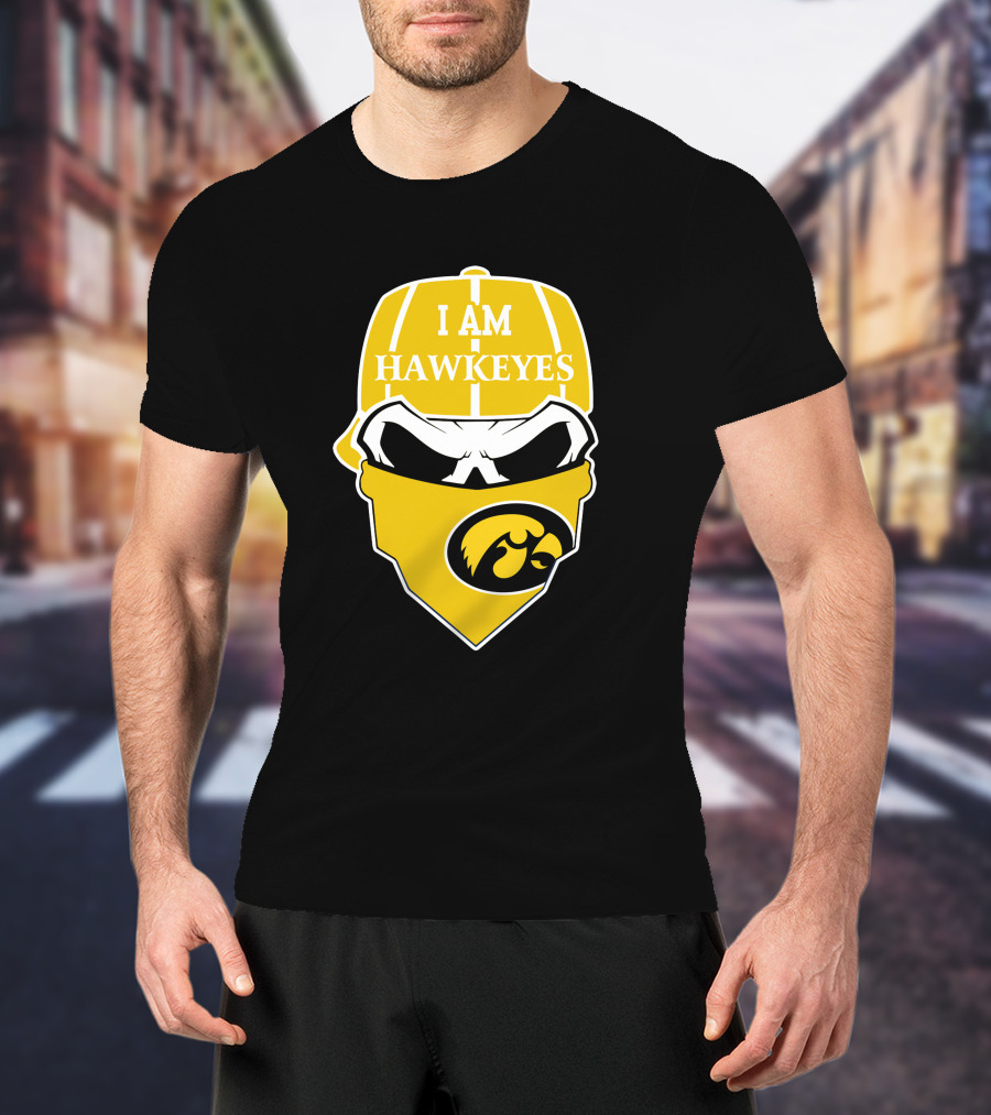 I Am Hawkeyes Iowa Hawkeyes Skull 1 T-Shirt