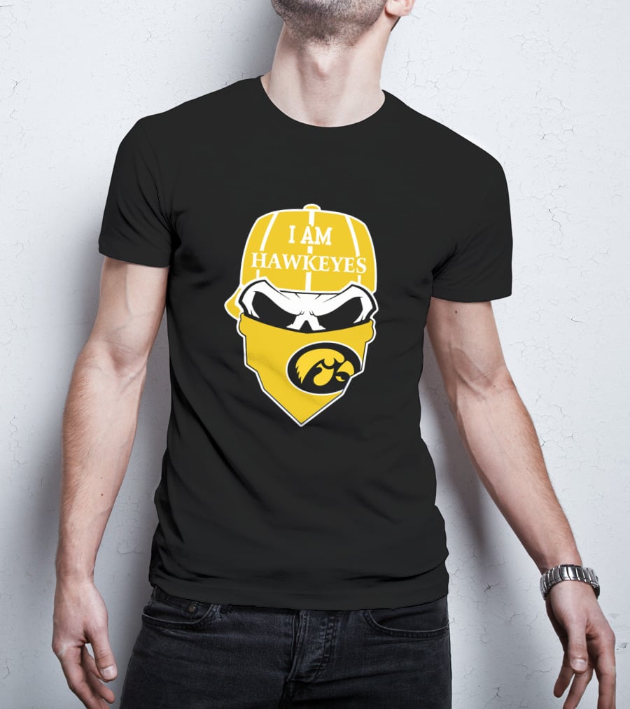I Am Hawkeyes Iowa Hawkeyes Skull 1 T-Shirt