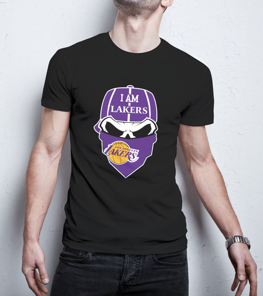 I Am Lakers Los Angeles Lakers Skull T-Shirt