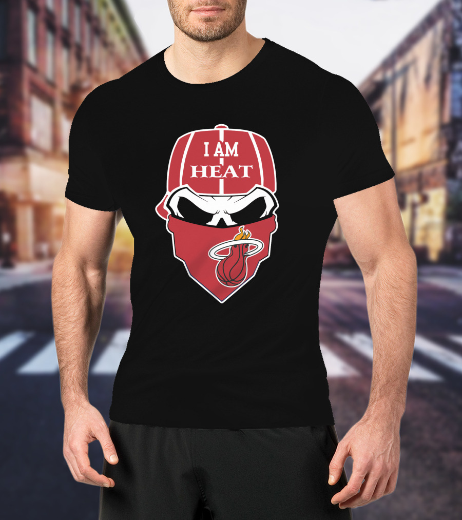I Am Heat Miami Heat Skull T-Shirt