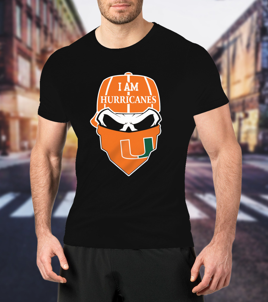 I Am Miami Hurricanes Skull U T-Shirt